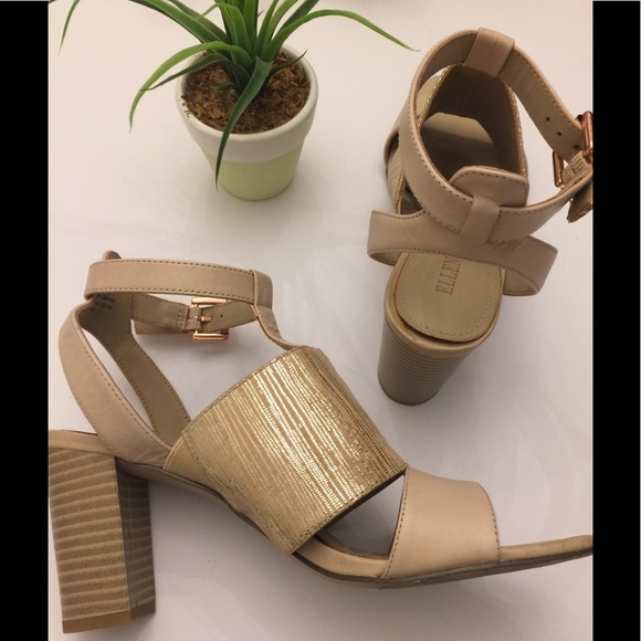 Ellen Tracy🌷Cream Sandal Heels Sz7.5 - Picture 8 of 8